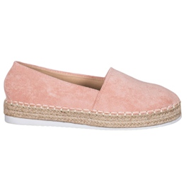 Small Swan Espadrilles aus gepudertem Wildleder rosa