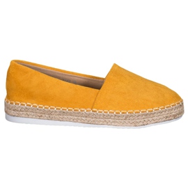 Small Swan Gelbe Espadrilles aus Wildleder