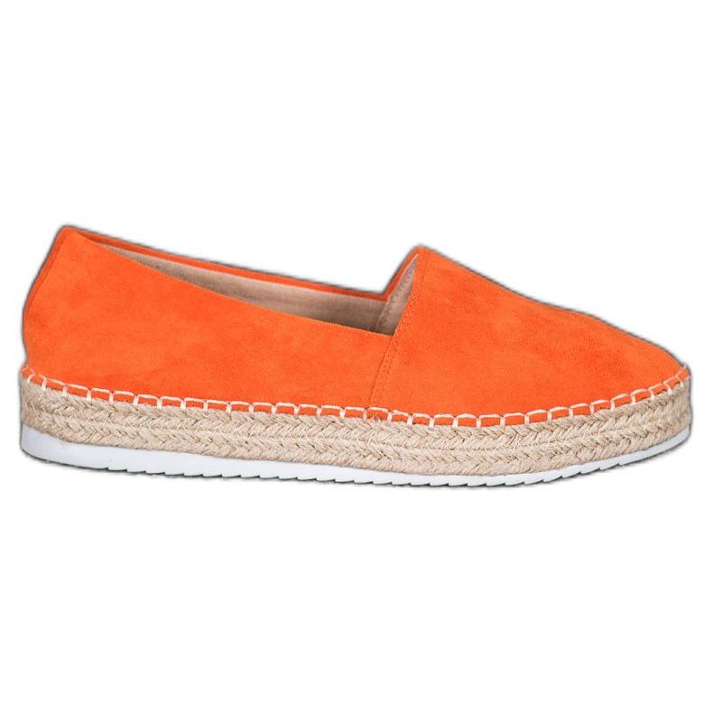 Small Swan Orange Wildleder Espadrilles