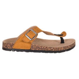 Bequeme Flip-Flops von VINCEZA braun