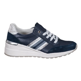 Filippo Sportschuhe aus Leder navy blau mehrfarbig