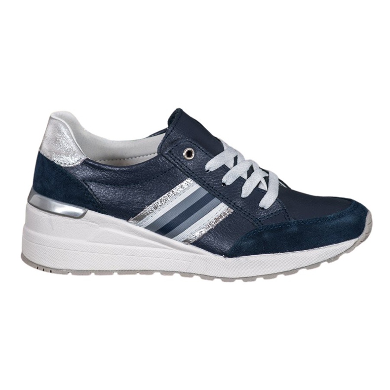 Filippo Sportschuhe aus Leder navy blau mehrfarbig