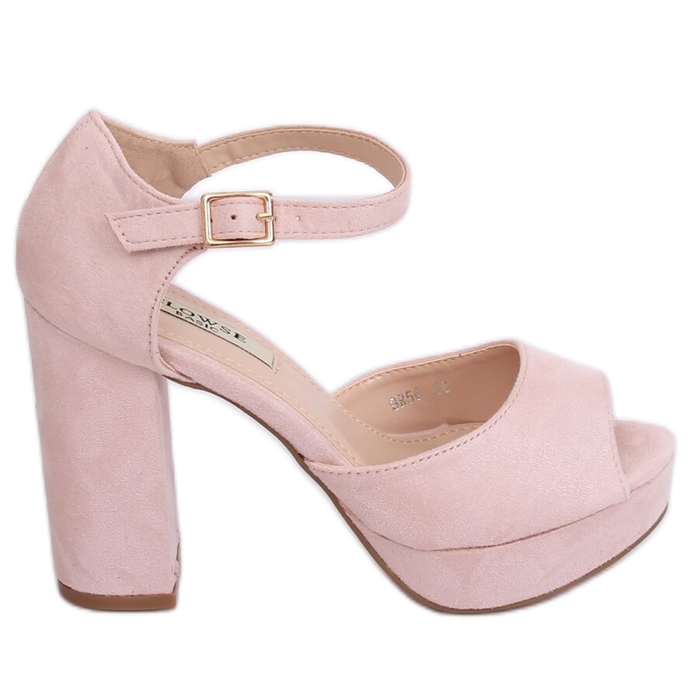 Sandalen High Heels beige und pink 9R56 Nude