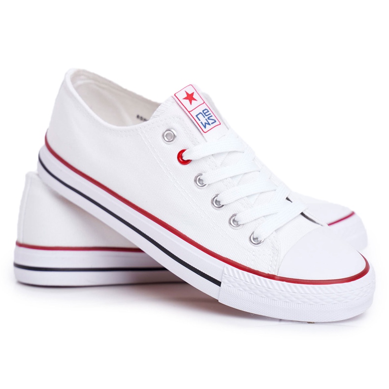 Weiße Flamenco-Sneaker für Damen