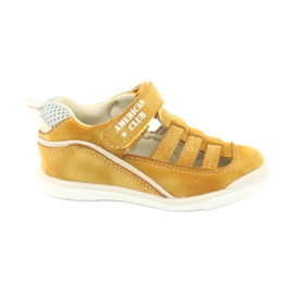 American Club GC12/20 Jungen-Sandalen mit Klettverschluss, gelb