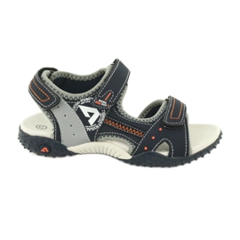 Sandals Sport Sport Leder Einsatz American Club RL19/19 Marine/Grau orange