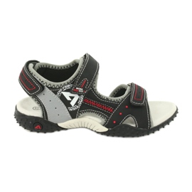 American Club RL19/19 Jungen-Sportsandalen, Schwarz/Grau