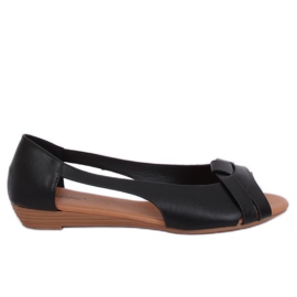Ballerinas mit schwarzem Schnitt CC221P Schwarz