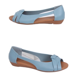 Ballerinas ausgeschnitten blau CC221P Blau