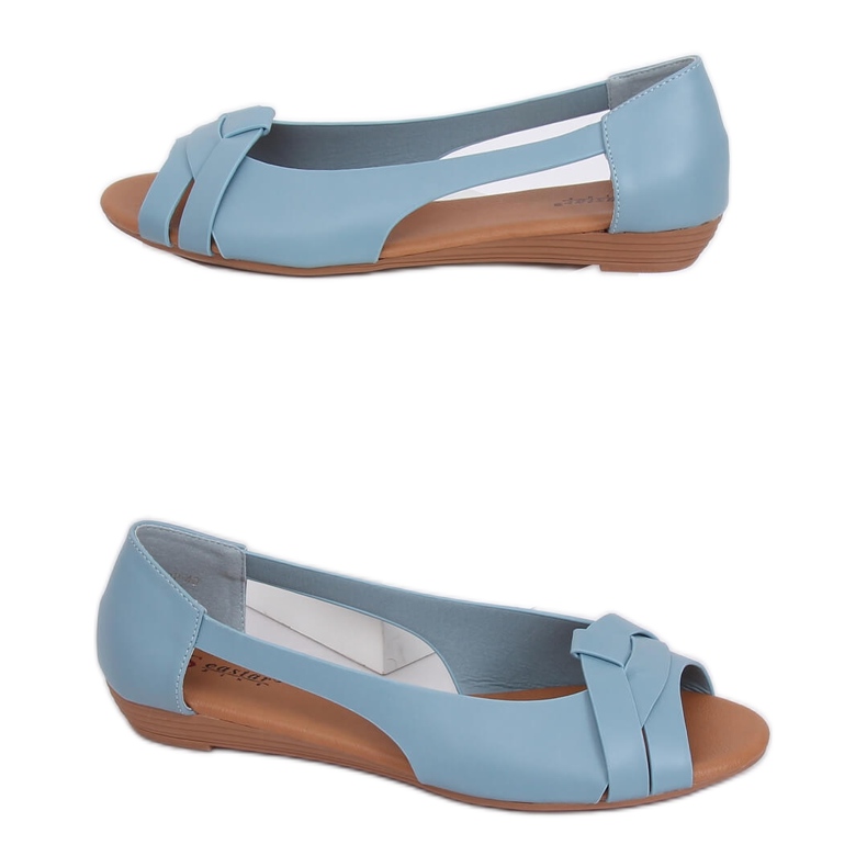 Ballerinas ausgeschnitten blau CC221P Blau