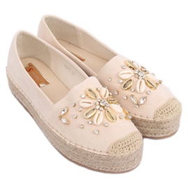Beige Espadrilles für Damen JH96P Beige II Qualität