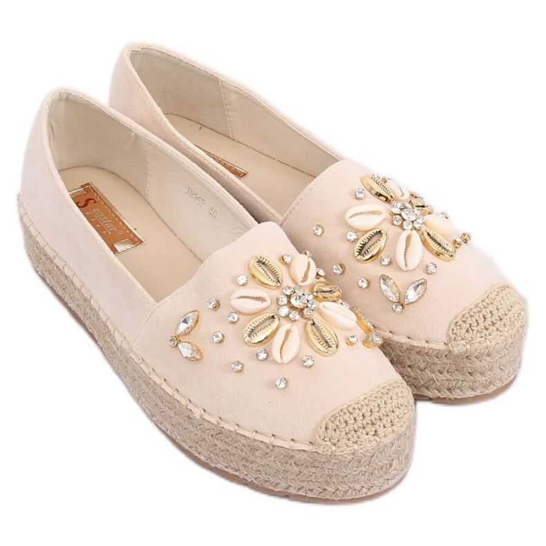 Beige Espadrilles für Damen JH96P Beige II Qualität