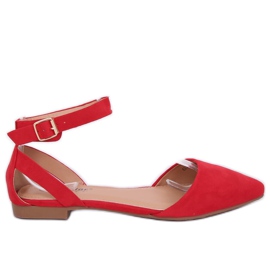 Ballerinas mit Verschluss Rot CL73P Rot