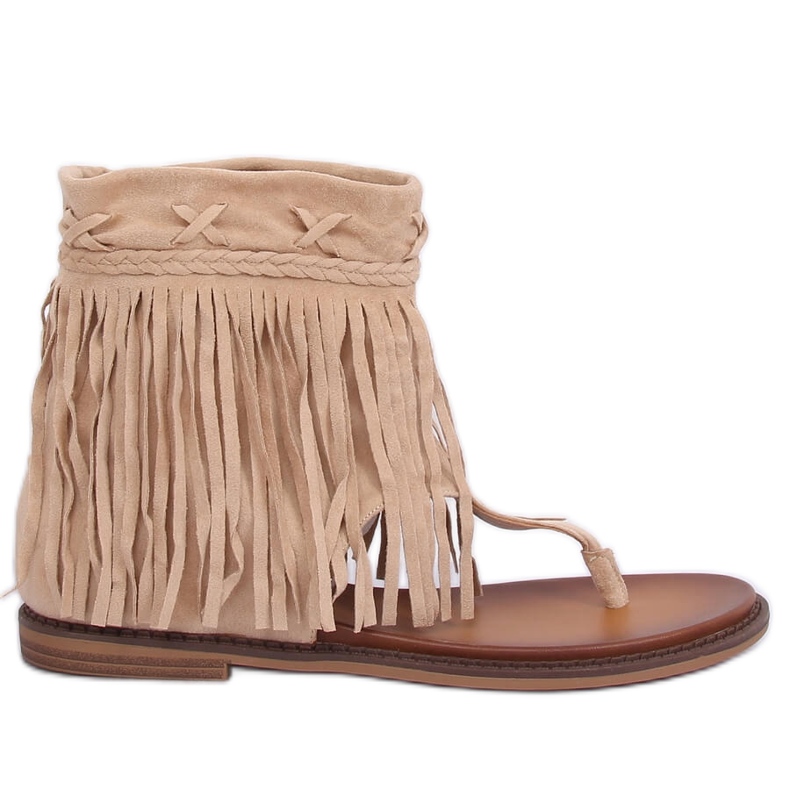 Beige Flip-Flops mit Oberteil NS129P Beige