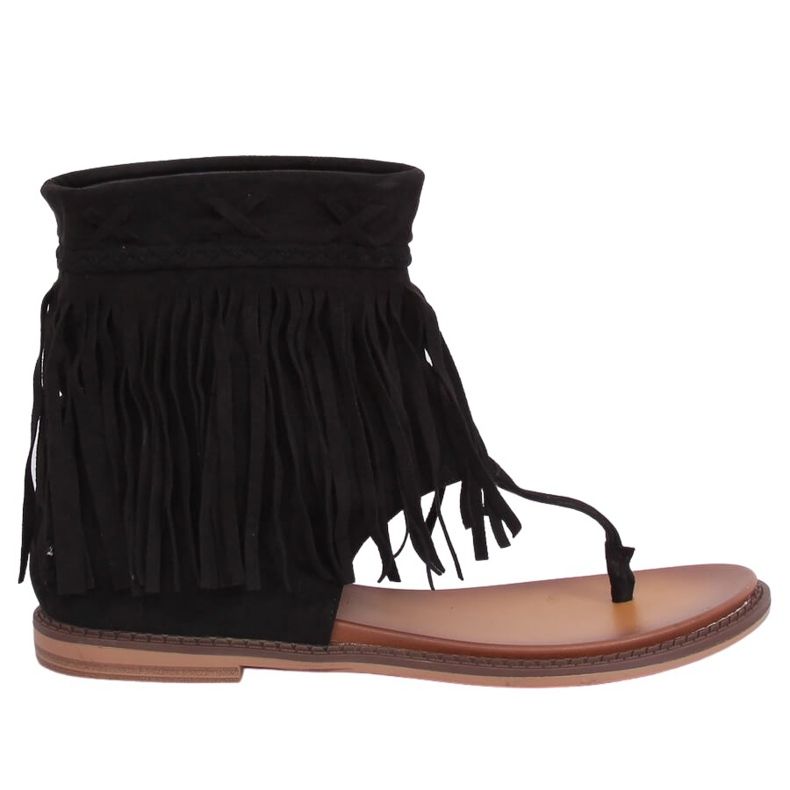 Schwarze Flip-Flops mit Obermaterial NS129P Schwarz