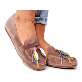 Damen Slipper Maciejka Leder Beige 04494-04 / 00-5