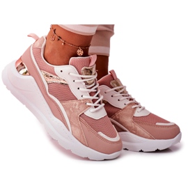 SEA Damen Sportschuhe Sneakers Weiß und Pink Martina rosa