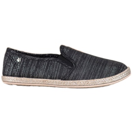 Balada Leichte Textilslipper schwarz