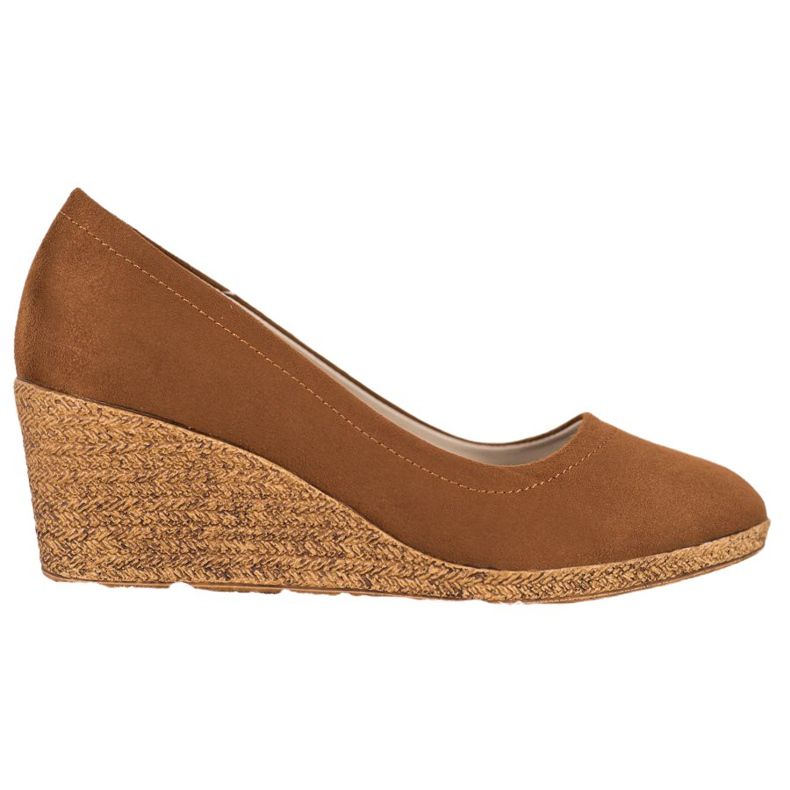 Goodin Keilpumps aus Wildleder braun