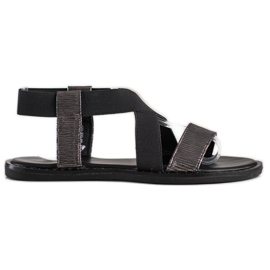 Goodin Bequeme schwarze Sandalen