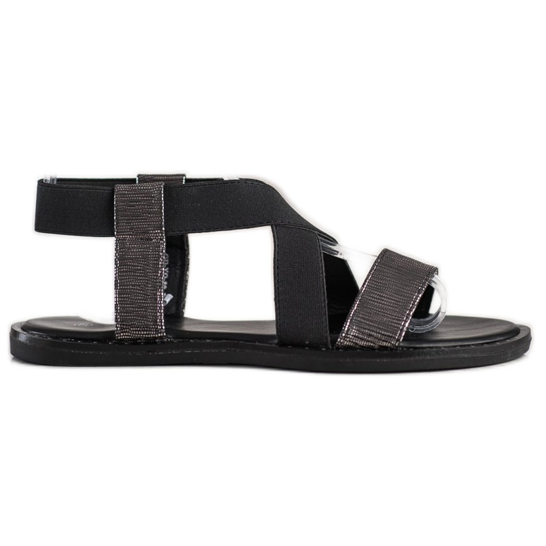 Goodin Bequeme schwarze Sandalen