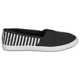 SHELOVET Schwarze Slipper mit Riemen