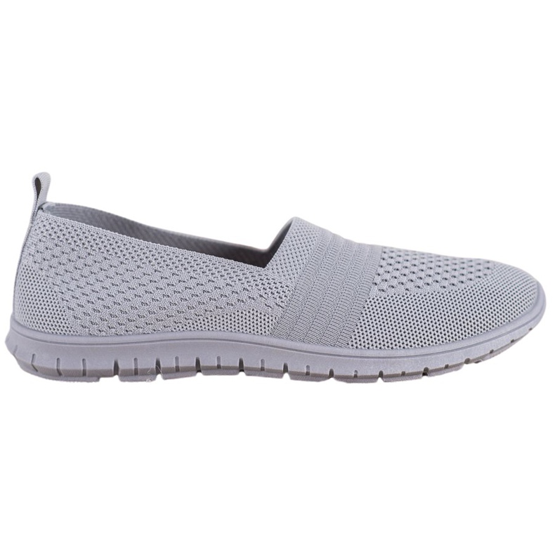 SHELOVET Bequeme durchbrochene Slipons grau