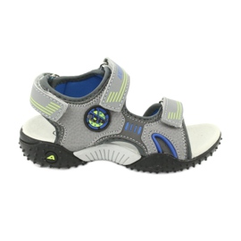 American Club Amerikanische HL20/20 Lederinnensohlensandalen, graublau