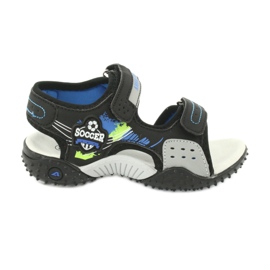 American Club Sandalen Ledereinsatz HL21/20 Schwarz/Blau