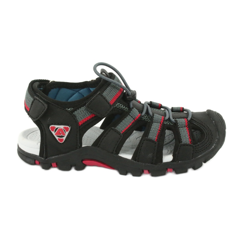 American Club Kindersandalen mit Schaumstoffeinlage American DR01/20 schwarz/grau