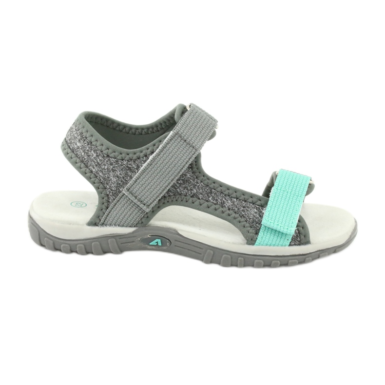 Graue American Club RL24/20-Sandalen mit Ledereinsatz