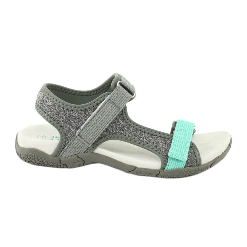 Sandalen Ledereinsatz American Club RL23 / 20 grau grün