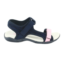 Sandalen Ledereinsatz American Club RL23 / 20 navy blau rosa