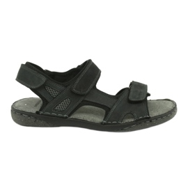 Herrensandalen mit Klettverschluss American Club CY15 / 20 Dk.Navy marineblau