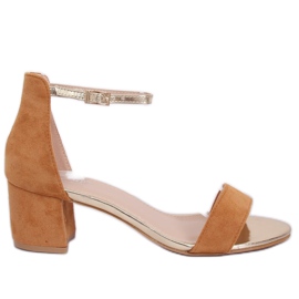 Camel Sandalen mit hohen Absätzen M307P Camel braun