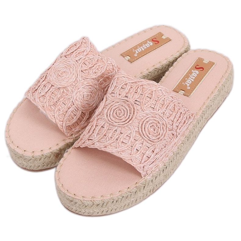 T353P Rosa Espadrilles-Hausschuhe