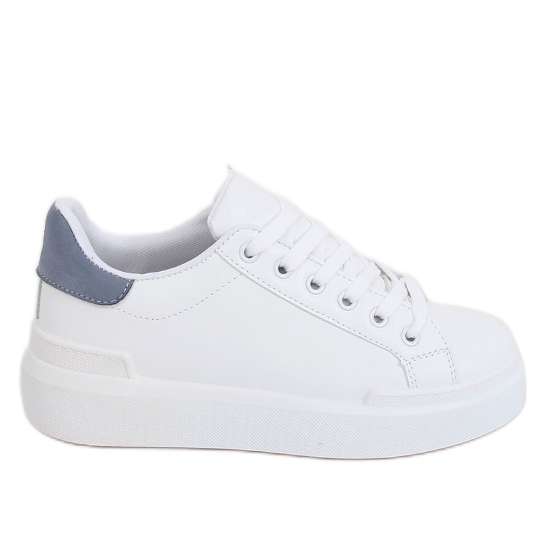 Weiße Damen Sneaker 85-428 WEISS / BLAU