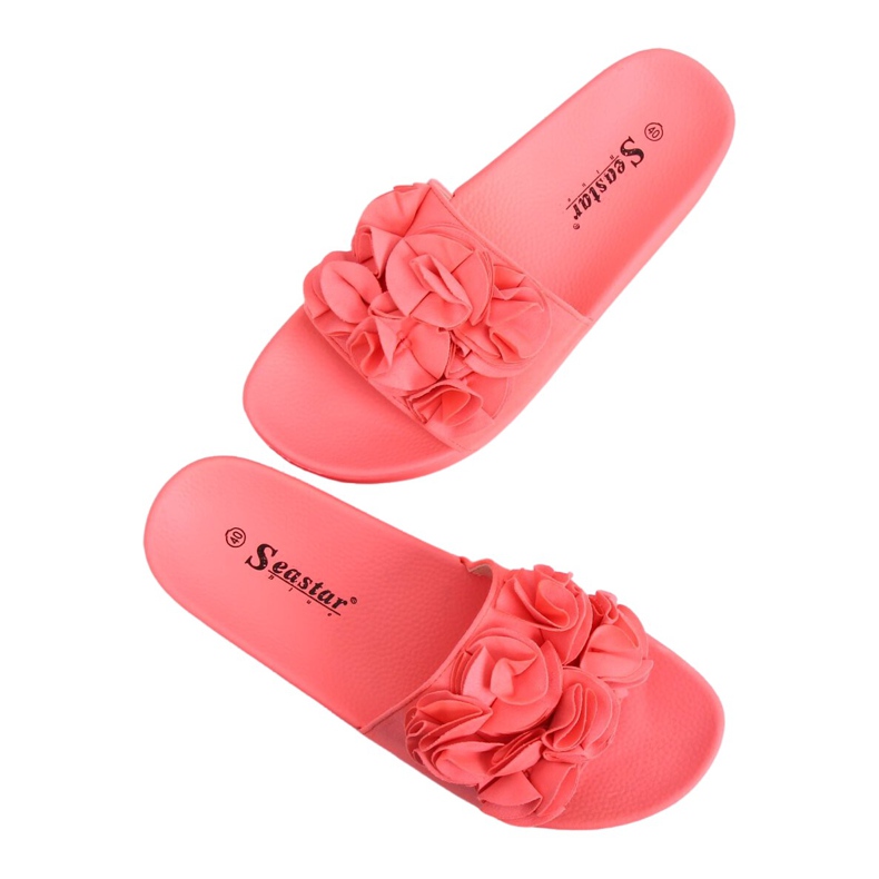 Coral CK148P Coral Slipper mit hoher Sohle rosa