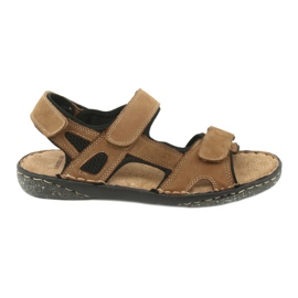 American Club Herrensandalen Klettverschluss CY15 / 20 braun
