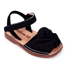 FRROCK Gelbe Goofy Klettsandalen für Kinder schwarz