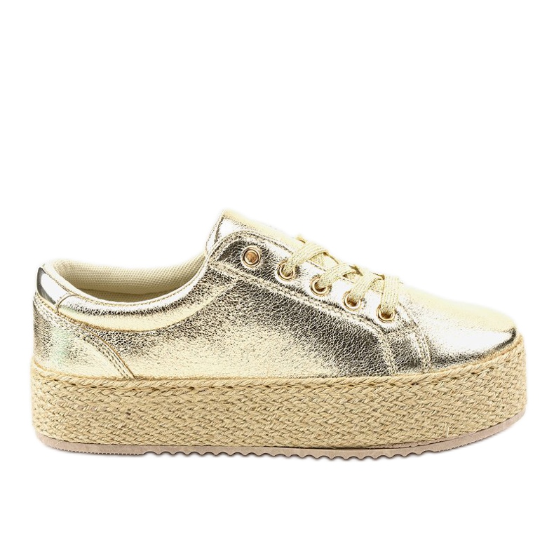 Espadrilles mit Goldschnürung 6220 golden