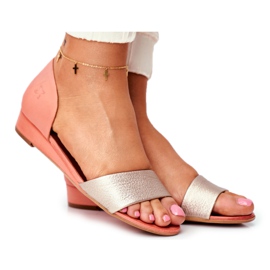 Damen Sandalen Maciejka Leder Pfirsich 1971 Nomara orange gelb