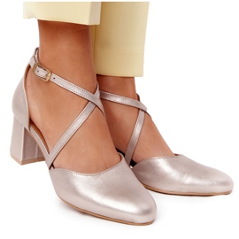 Damen Pumps Maciejka Leder Golden 04070-25