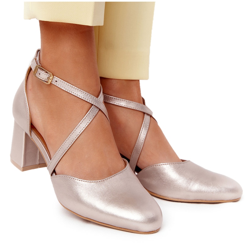 Damen Pumps Maciejka Leder Golden 04070-25