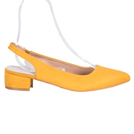 Goodin Pumps mit entdecktem Absatz gelb