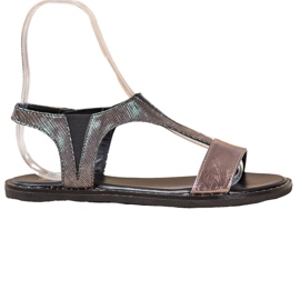 Goodin Stylische Slip-On-Sandalen grau