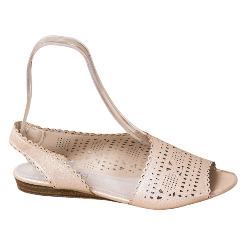 Goodin Glänzende goldene Sandalen