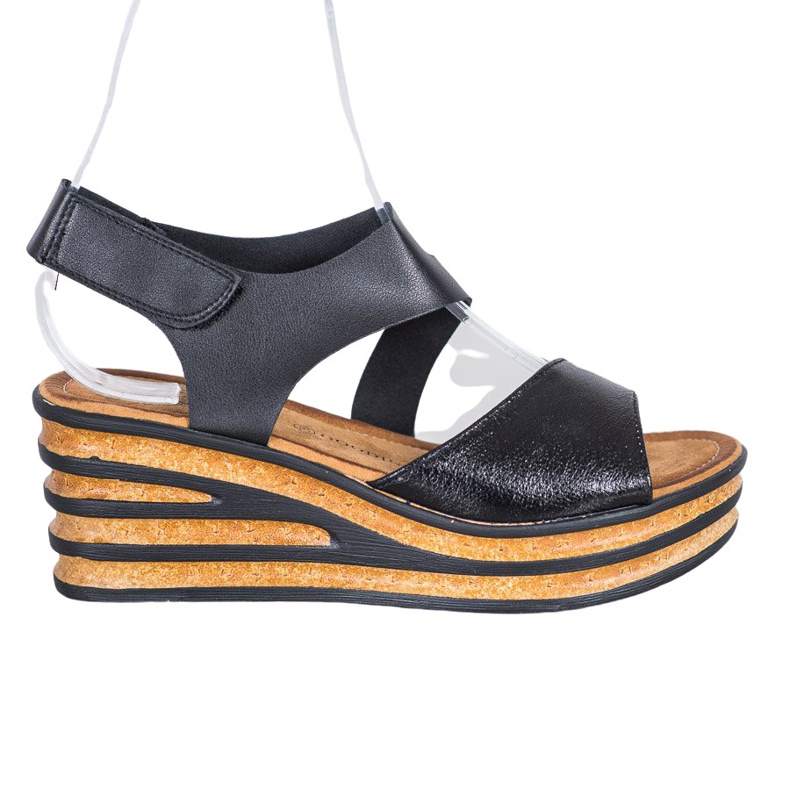 Goodin Modische Sandalen mit Klettverschluss schwarz