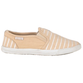Balada Beige Slipper mit Streifen