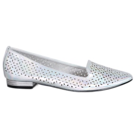 Goodin Ballerinas mit Holo-Effekt grau